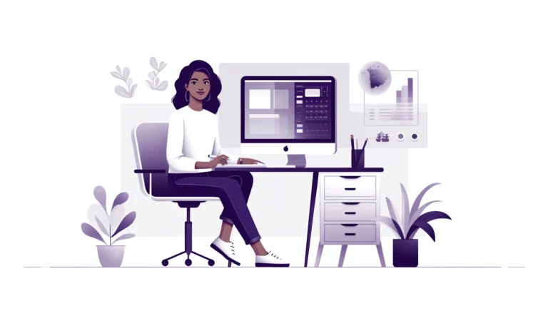 Woman drawing - white